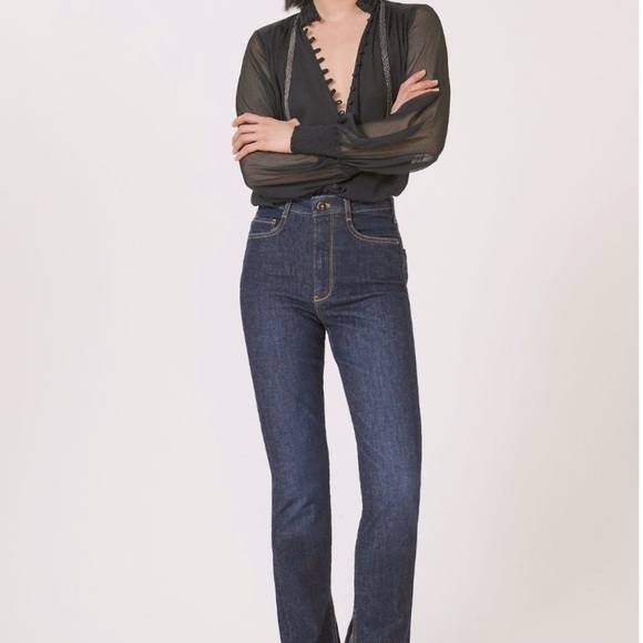 NWT Anthropologie Pilcro the slit straight jeans high rise size 25 - Picture 5 of 15